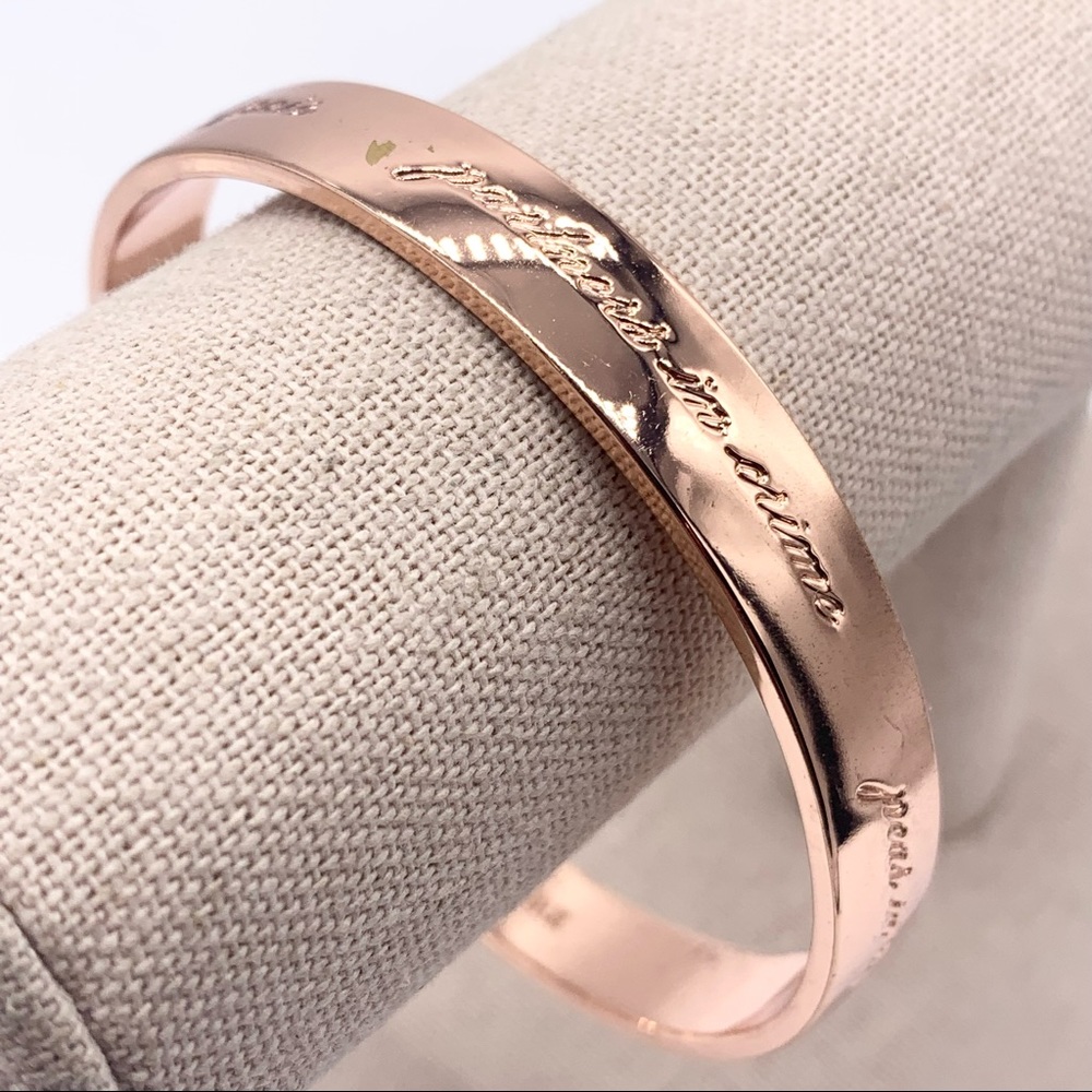 Kate Spade Rose Gold Best Friend Ever Bangle Bracelet